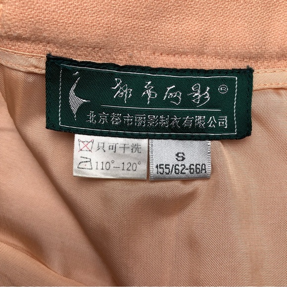 100% Wool Women Double Breasted Suit Set/Peachy Color - Picture 15 of 16